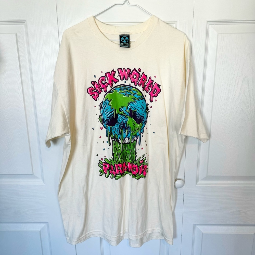 New Paranoid Emporium “SICK WORLD” t-shirt XLARGE